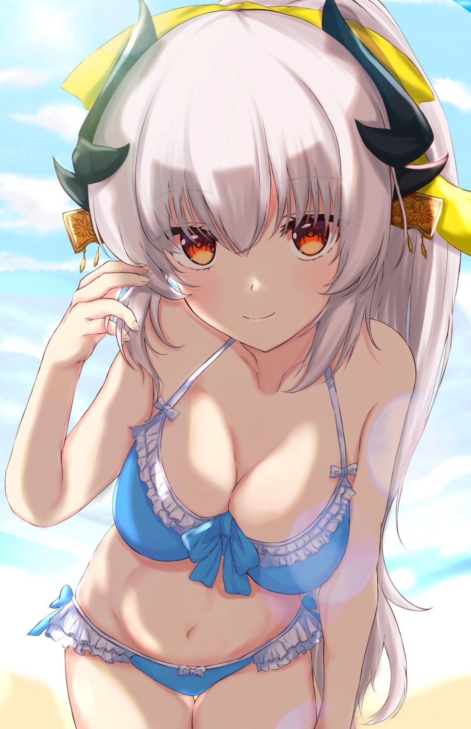 bikini cleavage fate/grand_order horns kiyohime_(fate/grand_order) swimsuits umidemi