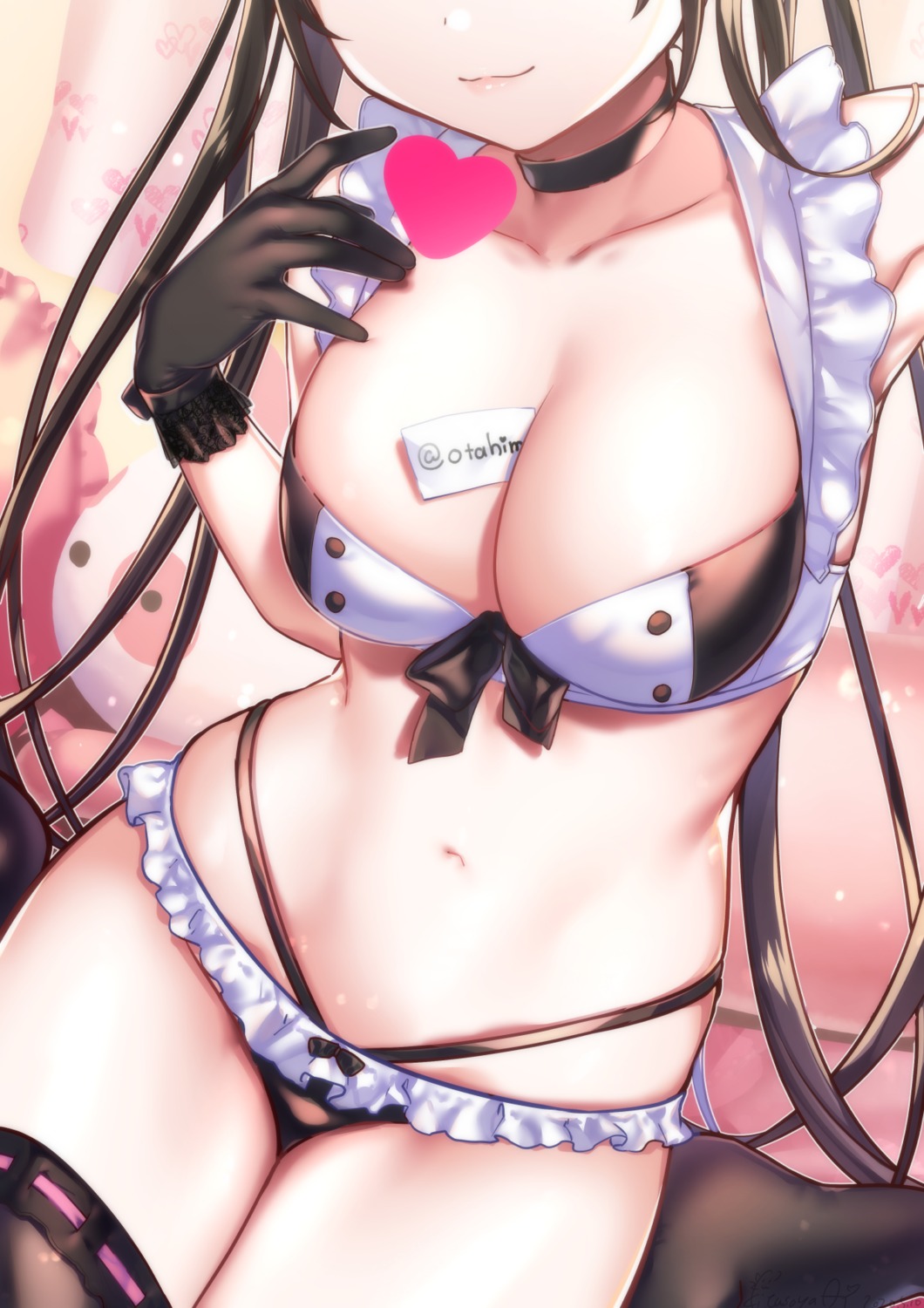 bra cleavage kitasaya_ai maid pantsu thighhighs