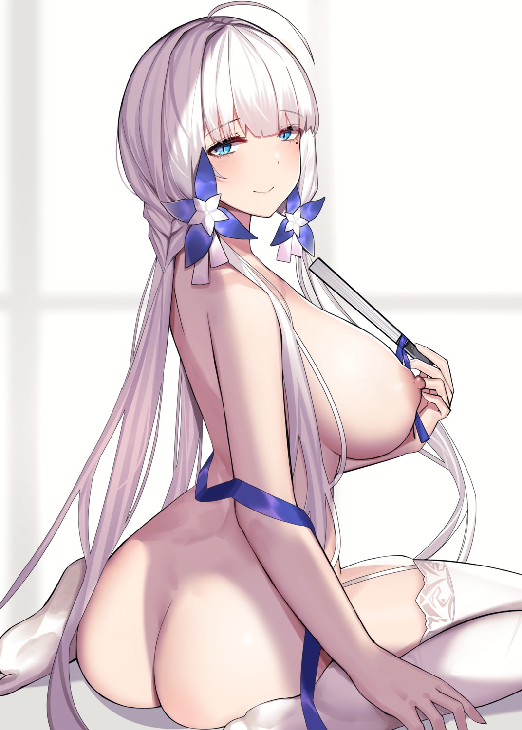 ass azur_lane illustrious_(azur_lane) naked nipples siu_(siu0207) thighhighs