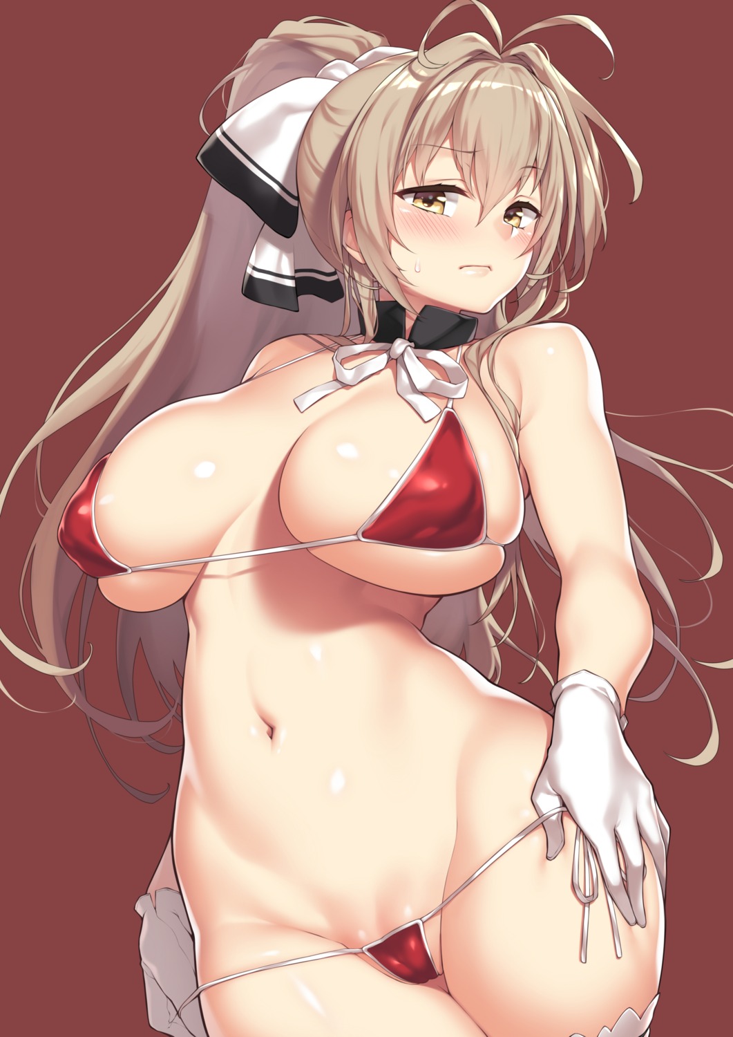 fuya (tempupupu) <b>amagi</b> brilliant <b>park</b> sento isuzu bikini cameltoe erect nip...