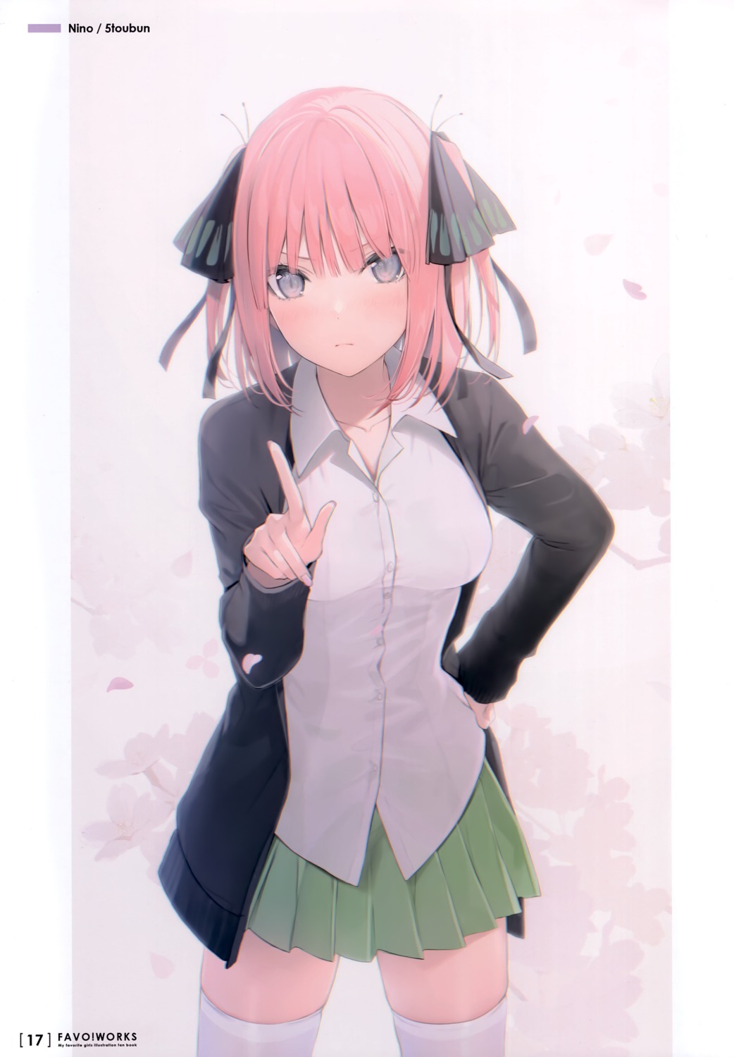 5-toubun_no_hanayome 6u eternal_land nakano_nino seifuku sweater thighhighs