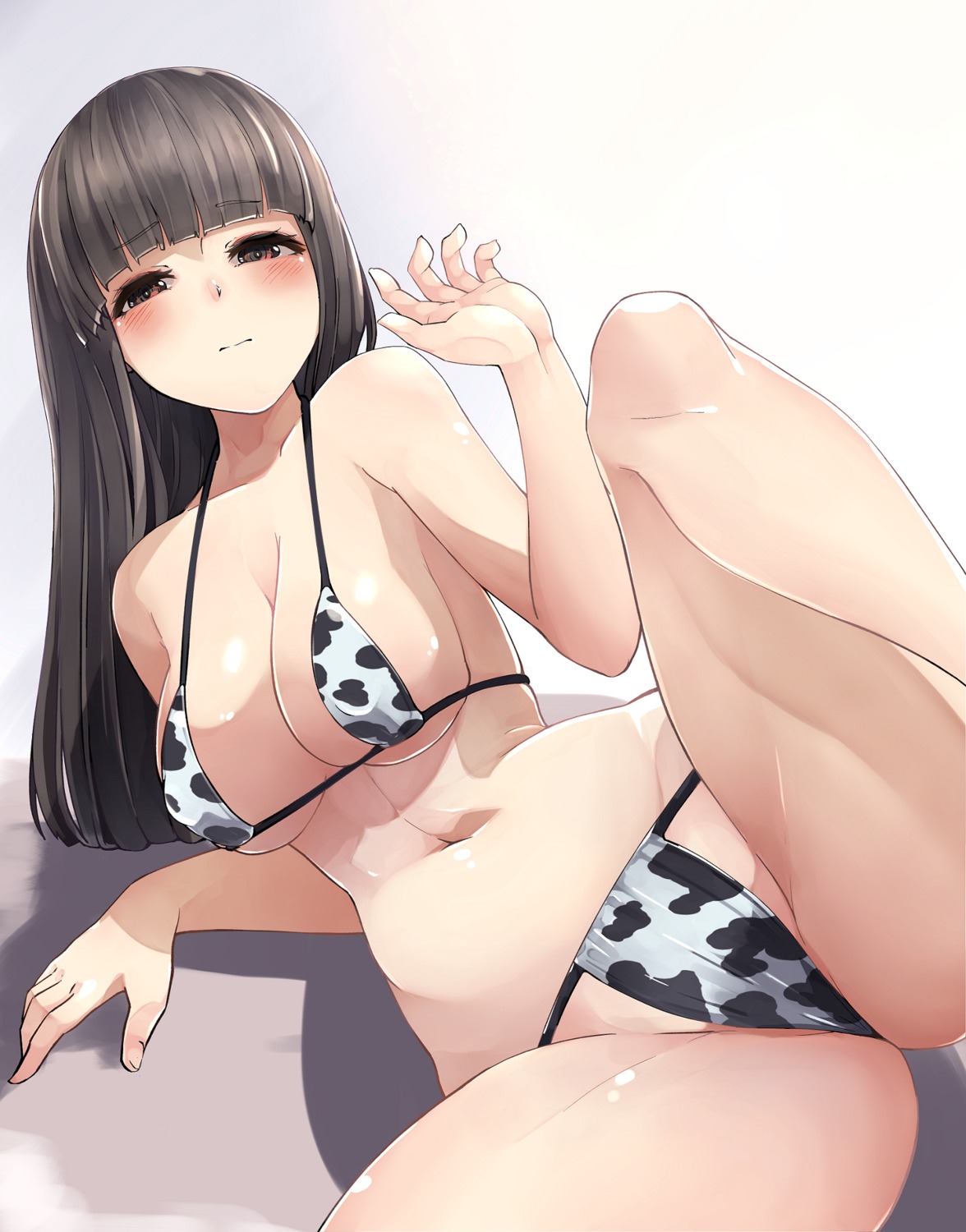 bikini erect_nipples girls_und_panzer kakimoto_nao nishizumi_shiho swimsuits thong