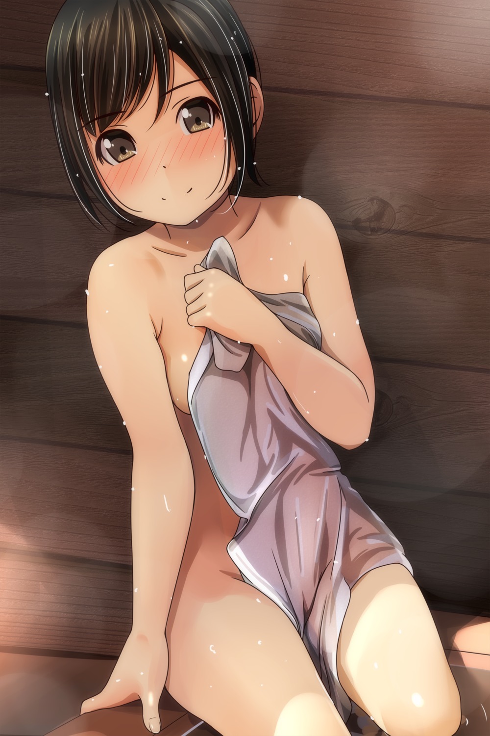 loli matsunaga_kouyou naked onsen see_through towel wet