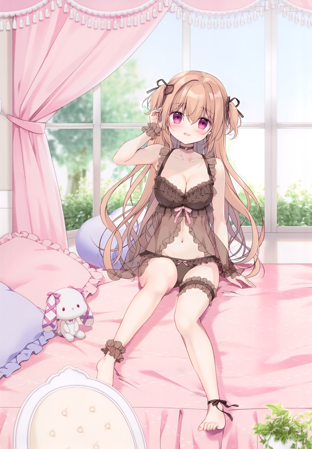 canvas+garden garter lingerie miyasaka_miyu pantsu rina_(canvas+garden) see_through