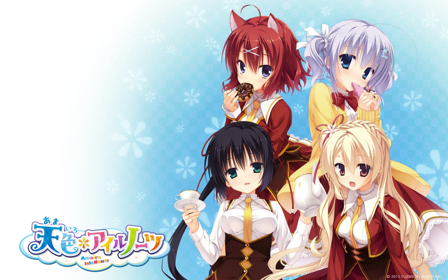 amagiri_yune amairo_islenauts kobuichi masaki_gaillard muririn shiraga_airi shirley_warwick wallpaper yuzu-soft