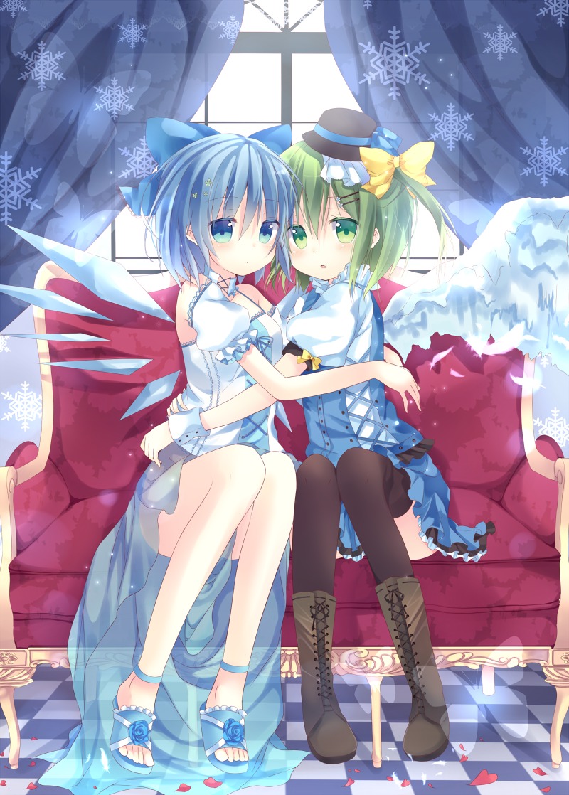 cirno daiyousei marotti thighhighs touhou wings