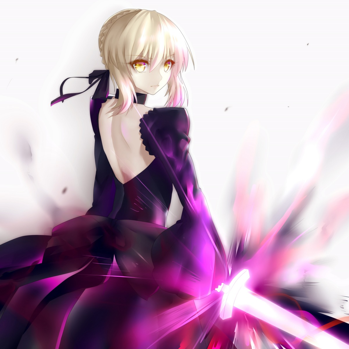 dress fate/grand_order minarai_tenna saber saber_alter sword