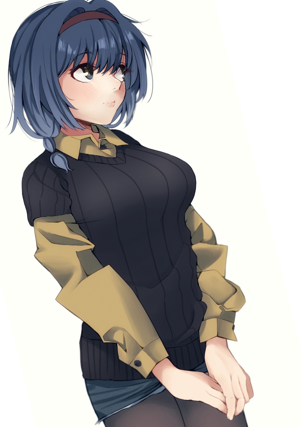 dress_shirt furutani_himawari pantyhose sweater tennosuke yuru_yuri