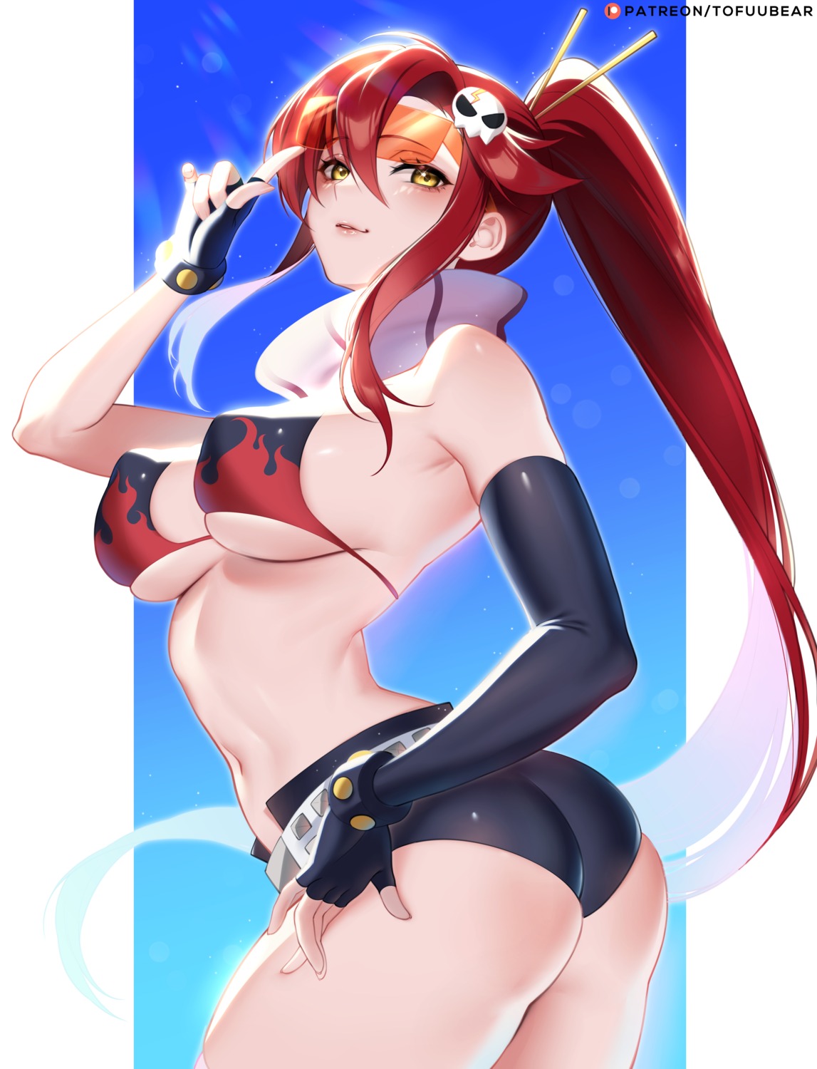 ass bikini_top erect_nipples swimsuits tengen_toppa_gurren_lagann tofuubear yoko