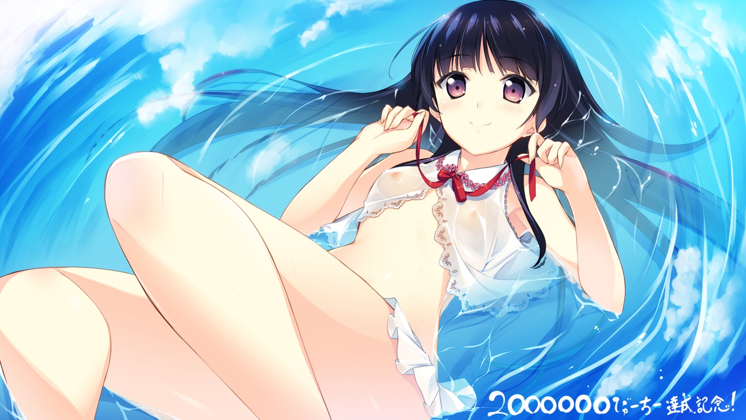 habane_kotori kono_oozora_ni_tsubasa_wo_hirogete nipples pulltop see_through wallpaper wet_clothes yashima_takahiro