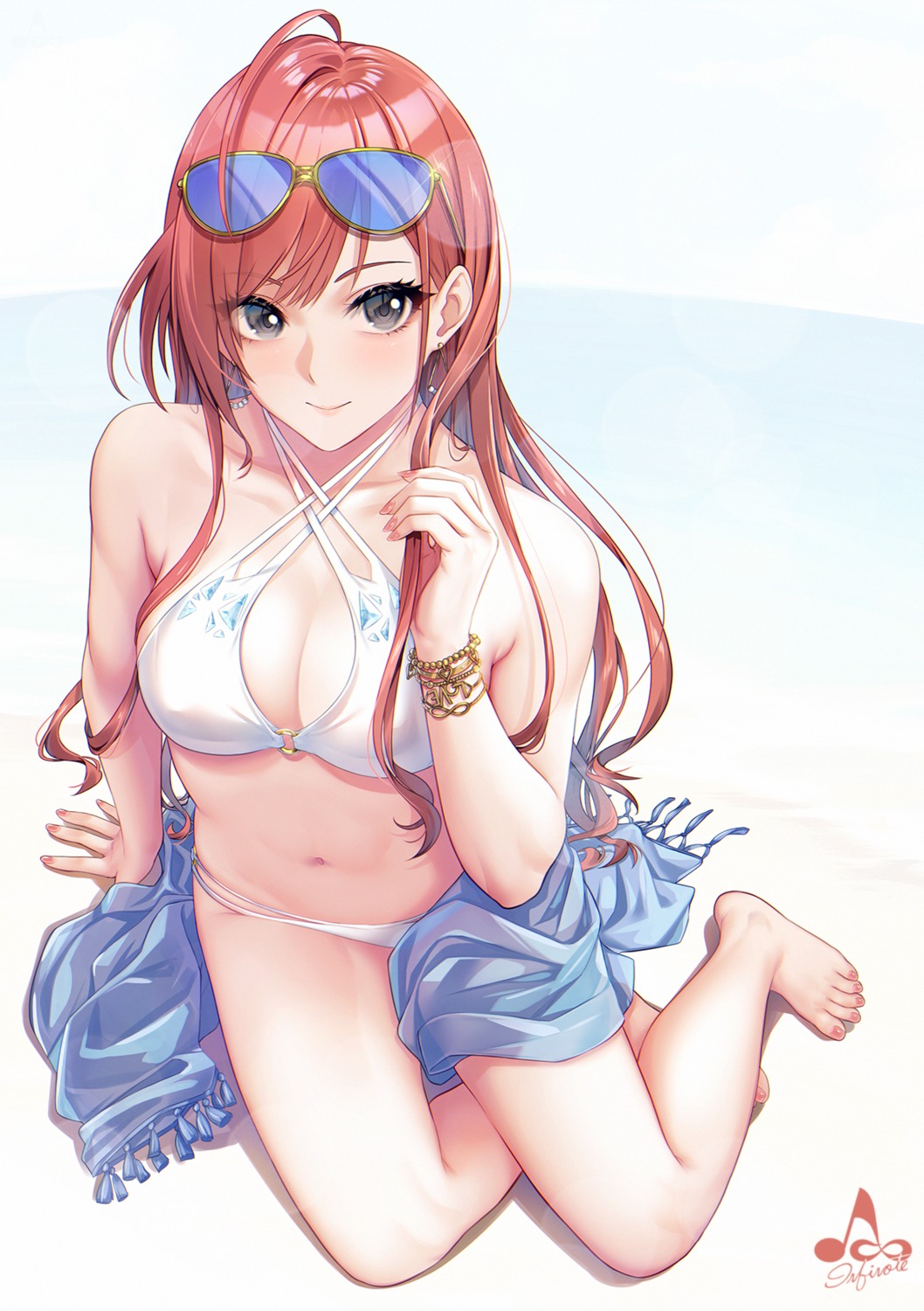 arisugawa_natsuha bikini cleavage erect_nipples infinote megane swimsuits the_idolm@ster the_idolm@ster_shiny_colors