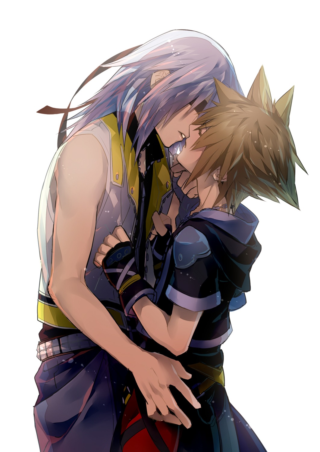 kazari_tayu kingdom_hearts male riku_(kingdom_hearts) sora_(kingdom_hearts) yaoi