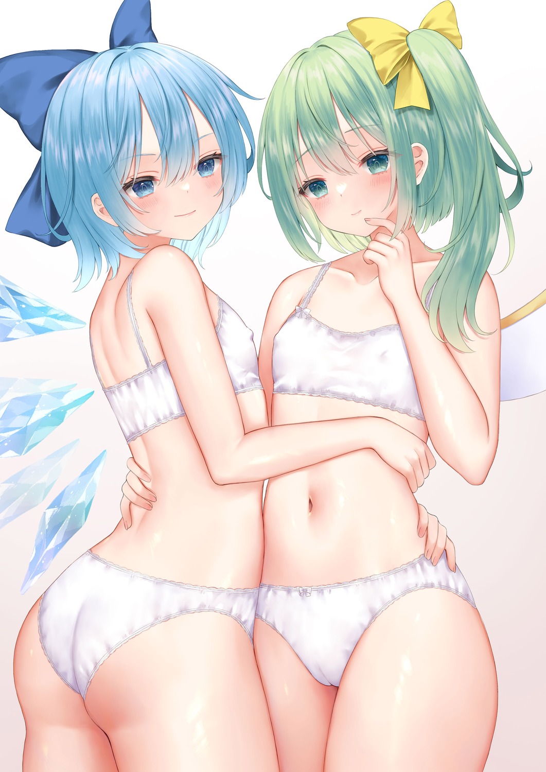 ass bra cirno daiyousei erect_nipples loli pantsu touhou y_na1211