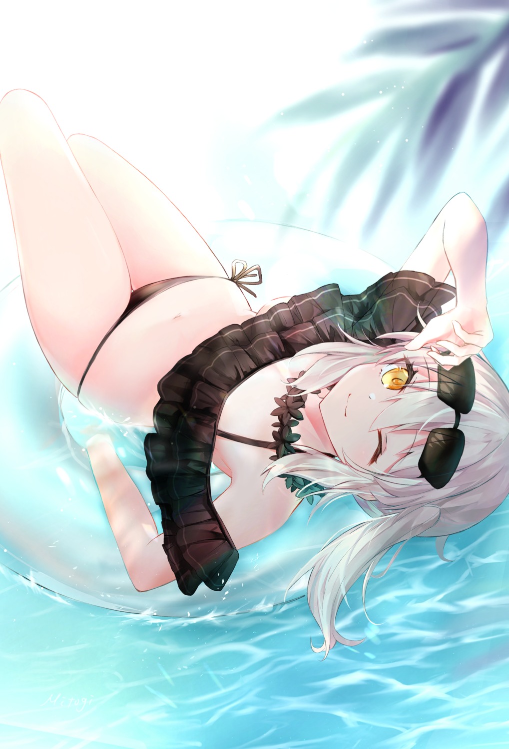 bikini megane sakura_mitogi swimsuits wet