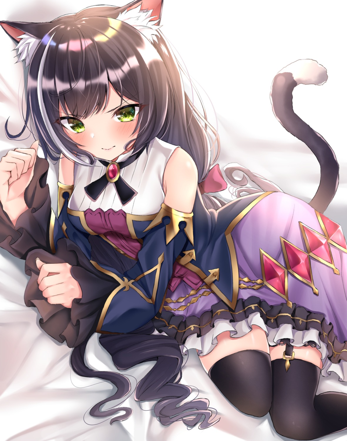 animal_ears karyl_(princess_connect) nakaji_(artist) nekomimi princess_connect princess_connect!_re:dive stockings tail thighhighs