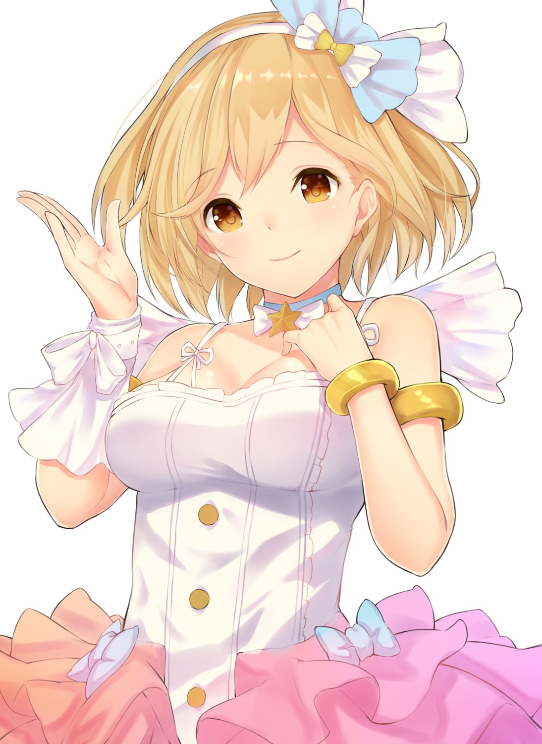 anza_tomo cleavage djeeta_(granblue_fantasy) dress granblue_fantasy