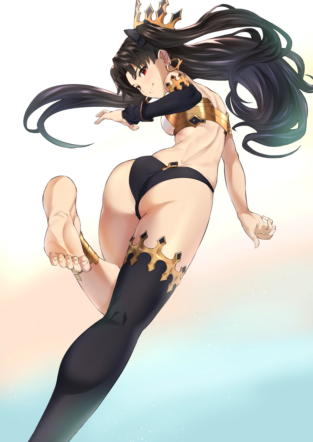 ass bikini_armor fate/grand_order feet hotate-chan ishtar_(fate/grand_order) thighhighs thong