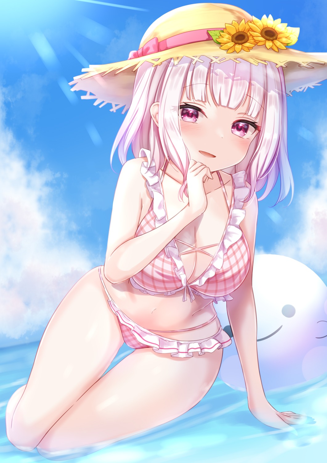 bikini cleavage nijisanji nijisanji_gamers shiina_yuika swimsuits wet yuano