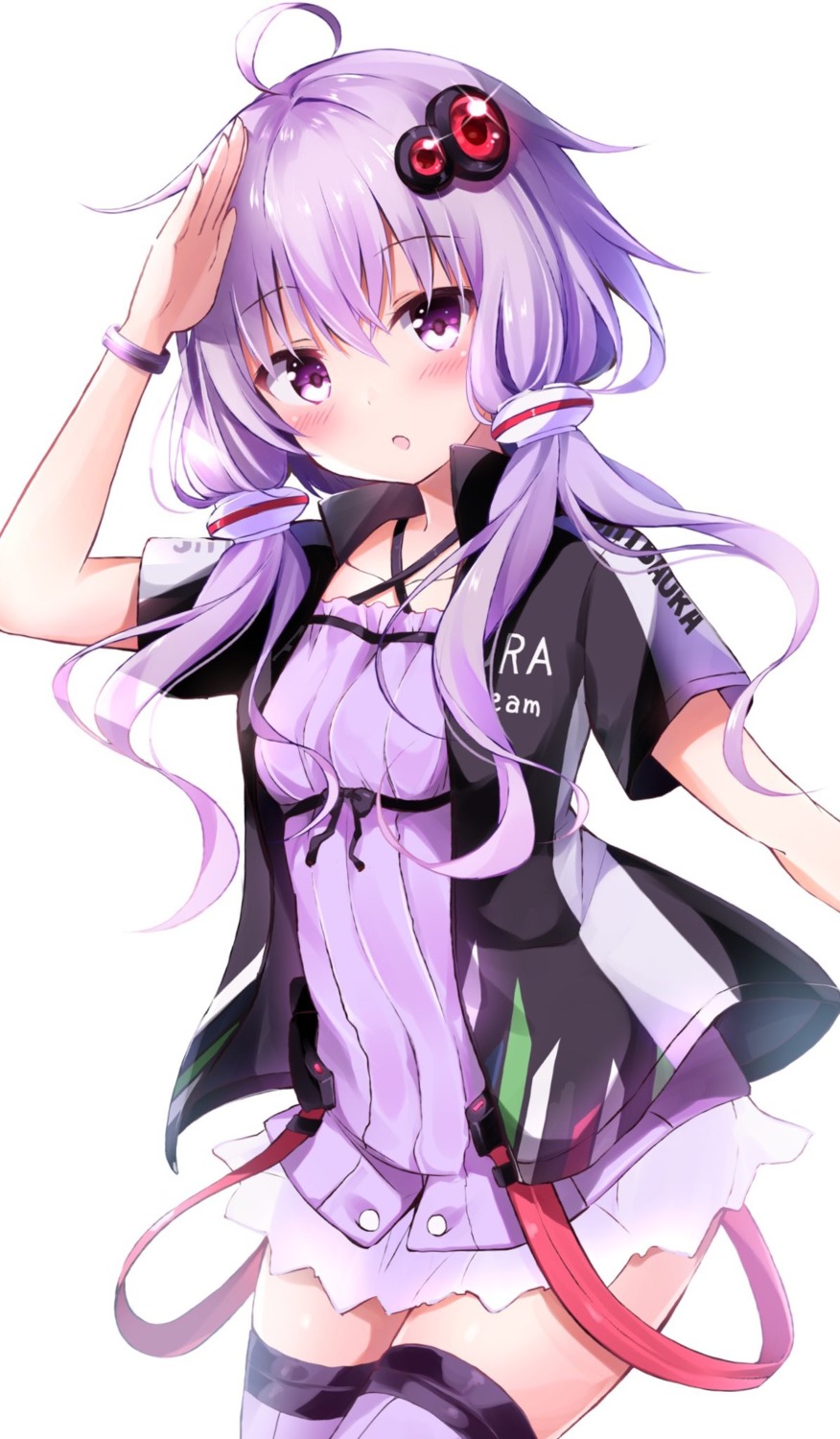 dress hyurasan thighhighs vocaloid voiceroid yuzuki_yukari