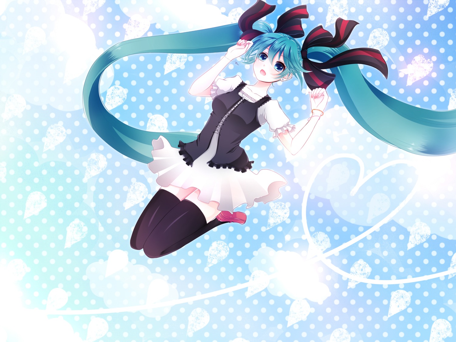 hatsune_miku heki_kiri thighhighs vocaloid