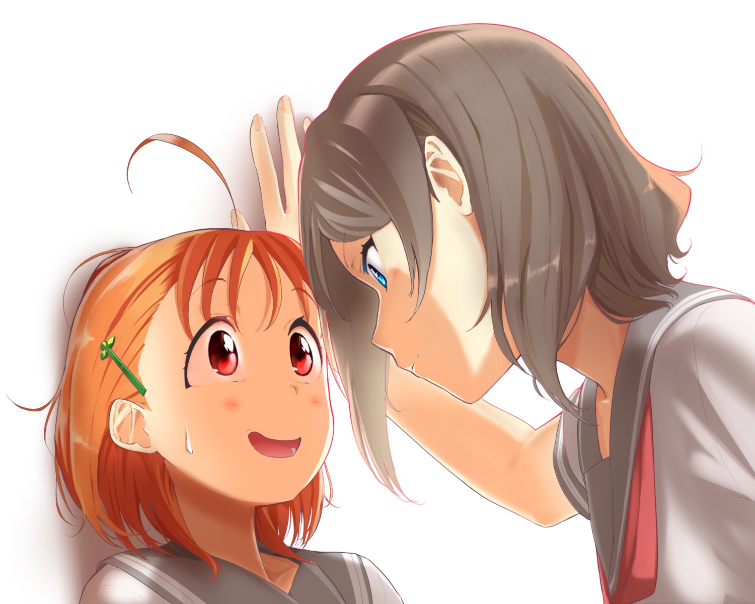 love_live!_sunshine!! seifuku takami_chika watanabe_you yuri