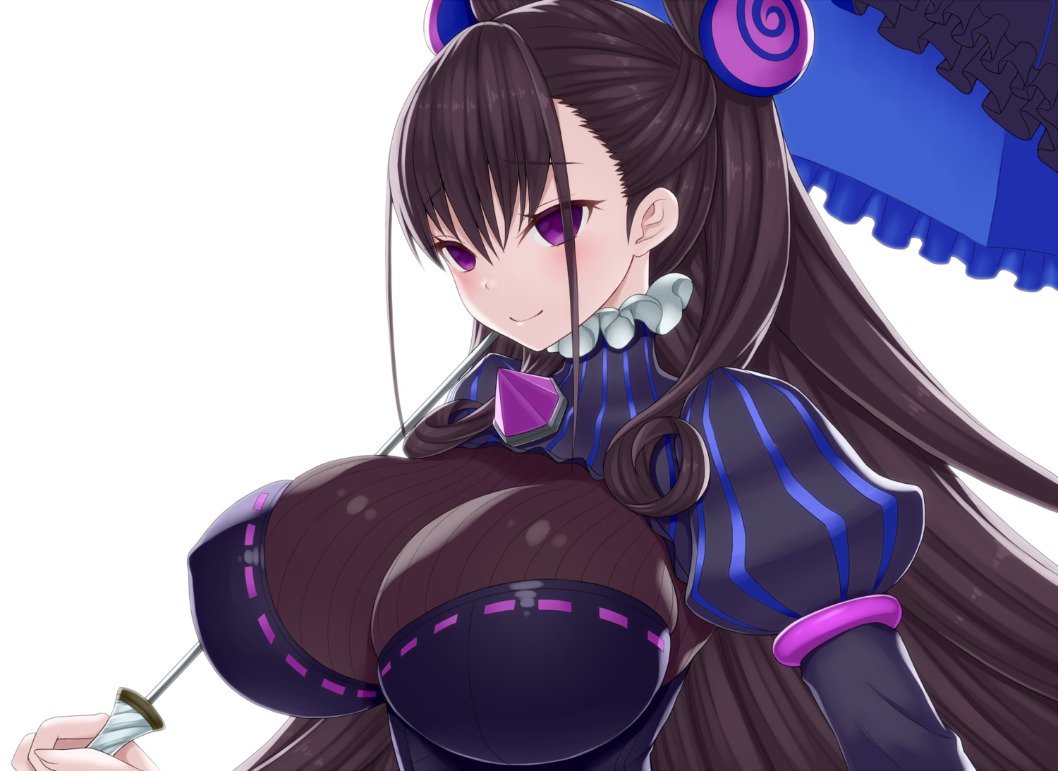 asamura_hiori erect_nipples fate/grand_order murasaki_shikibu_(fate) umbrella