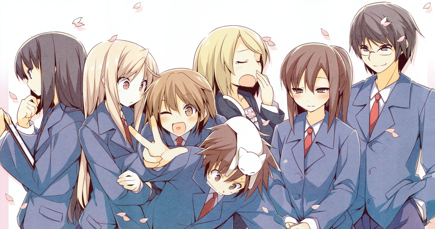 akasaka_ryounosuke aoyama_nanami business_suit kamiigusa_misaki kanda_sorata megane mitaka_jin mizoguchi_keiji neko sakura-sou_no_pet_na_kanojo seifuku shiina_mashiro