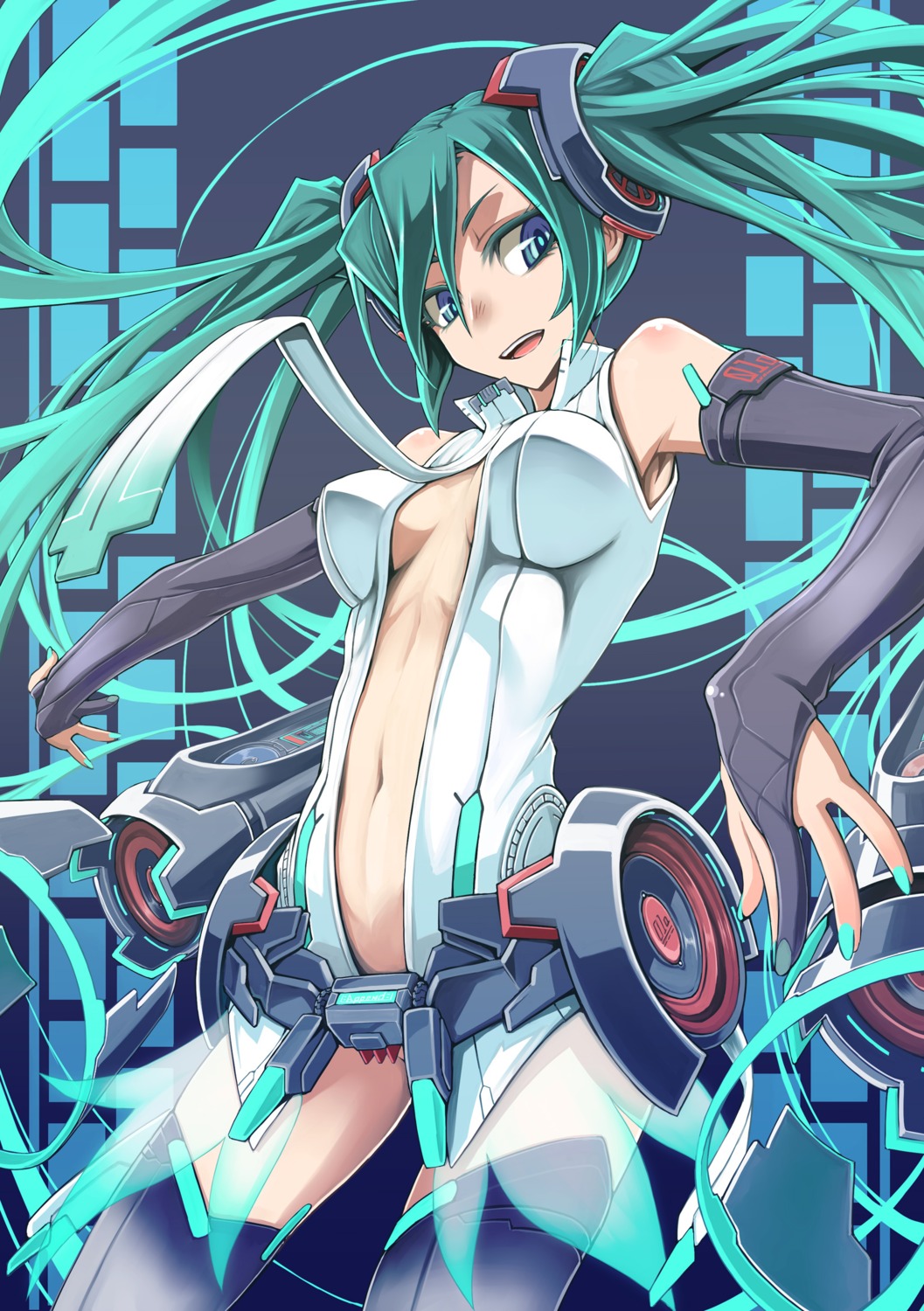 hatsune_miku miku_append tori_(pixiv) vocaloid vocaloid_append