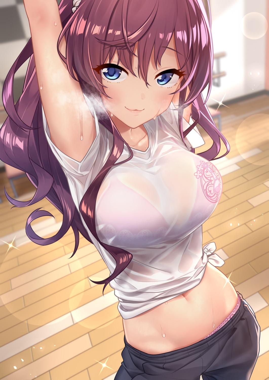 baffu bra ichinose_shiki pantsu see_through the_idolm@ster the_idolm@ster_cinderella_girls wet wet_clothes