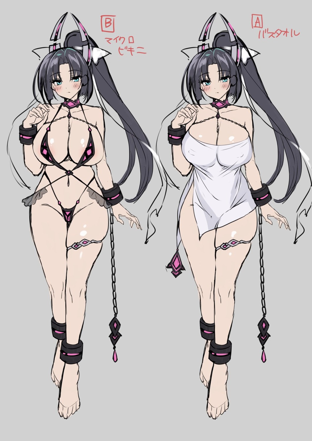 areola bikini character_design erect_nipples garter sansyoku_amido. sketch swimsuits thong towel