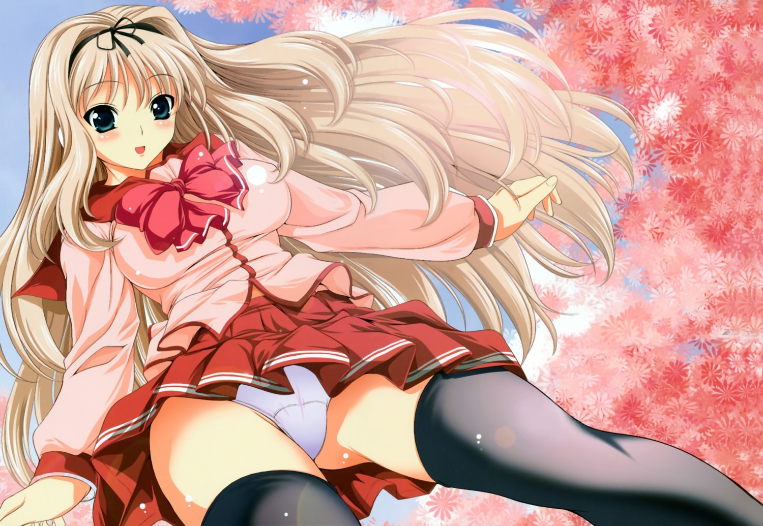 goromenz kusugawa_sasara pantsu seifuku thighhighs to_heart_(series) to_heart_2 yasui_riosuke