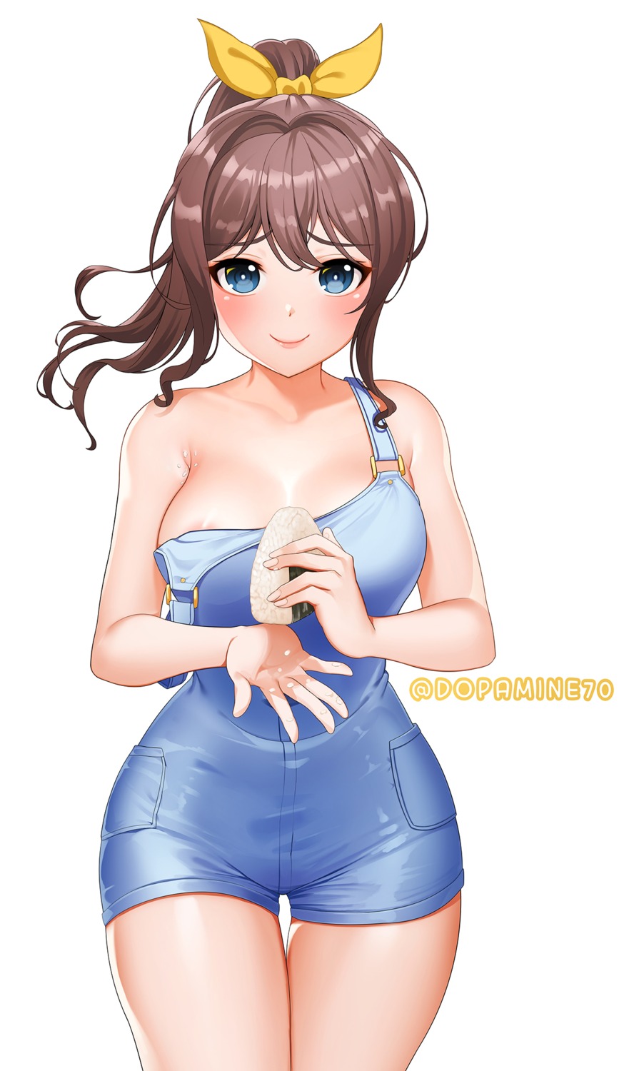 bang_dream! dopamine70 no_bra overalls yamabuki_saaya