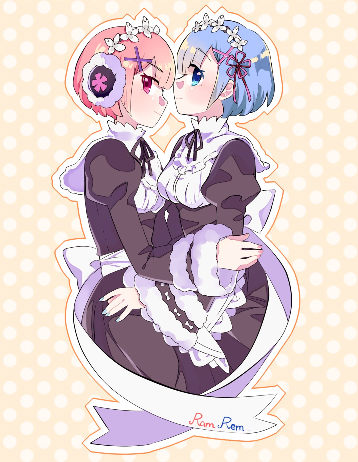 maid mozuku ram_(re_zero) re_zero_kara_hajimeru_isekai_seikatsu rem_(re_zero)