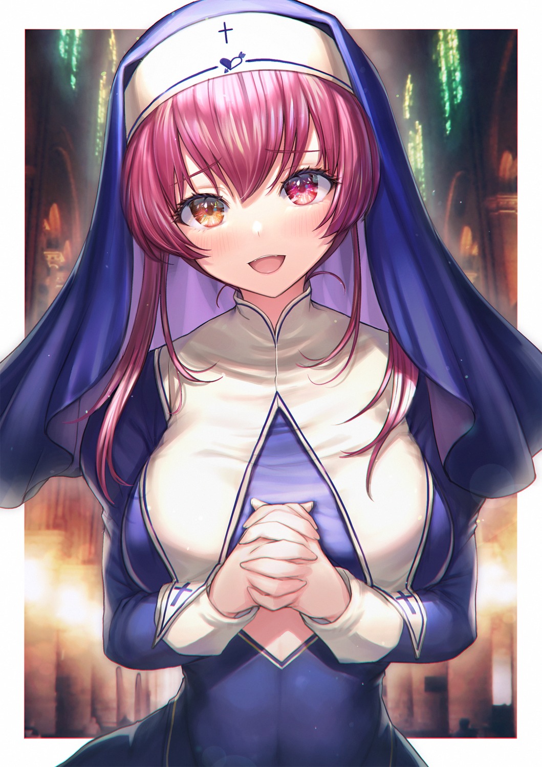 heterochromia hololive houshou_marine mirukurim nun