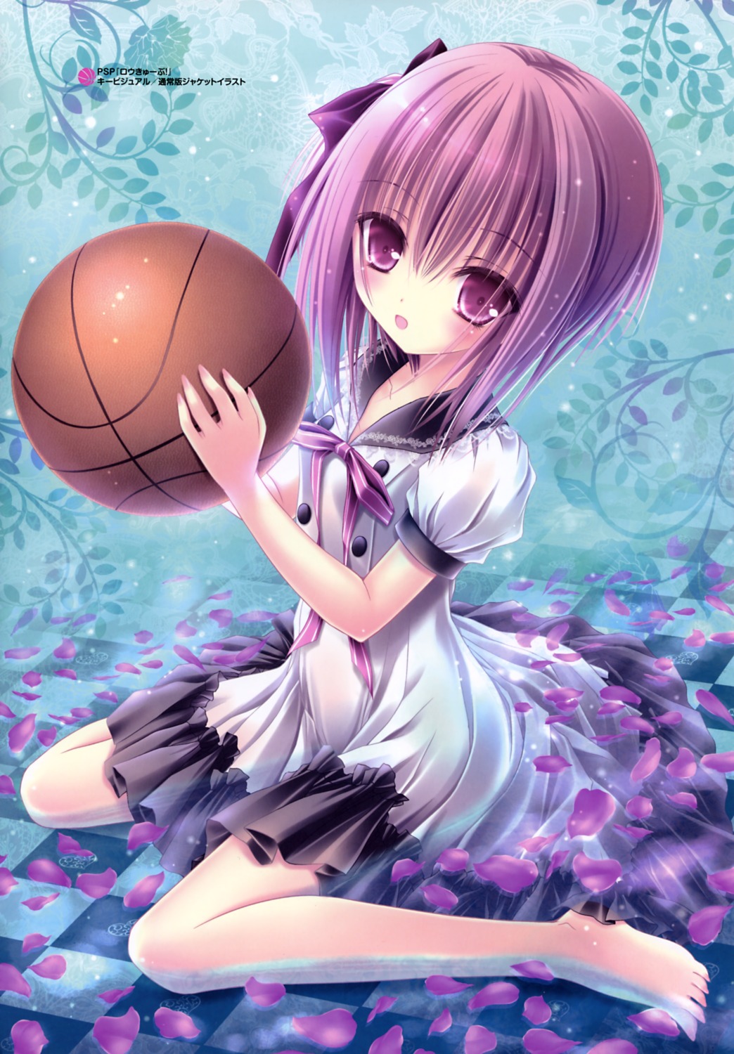 basketball feet minato_tomoka ro-kyu-bu! see_through seifuku tinkle wet wet_clothes