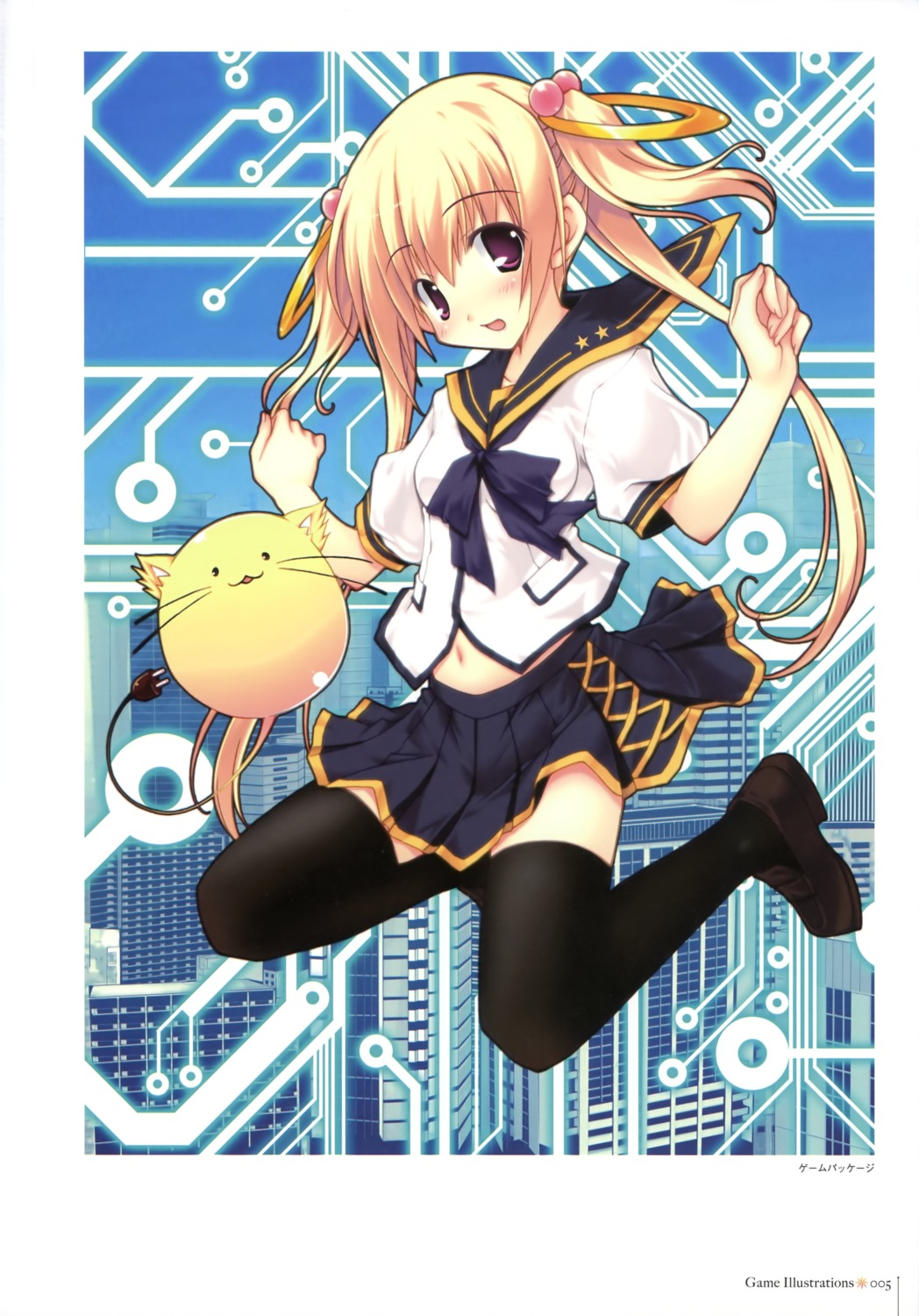 amane_sou elle_prier etoiles kadoma_konomi seifuku thighhighs