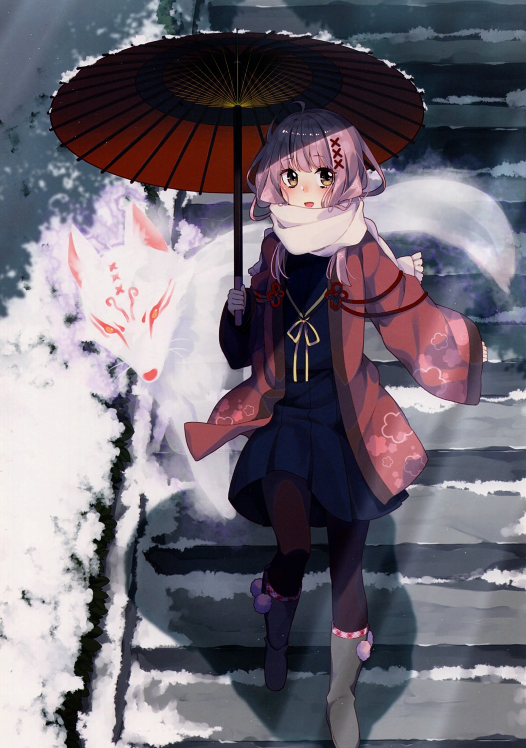 japanese_clothes pantyhose sakuragi_ren sakuranoiro seifuku umbrella