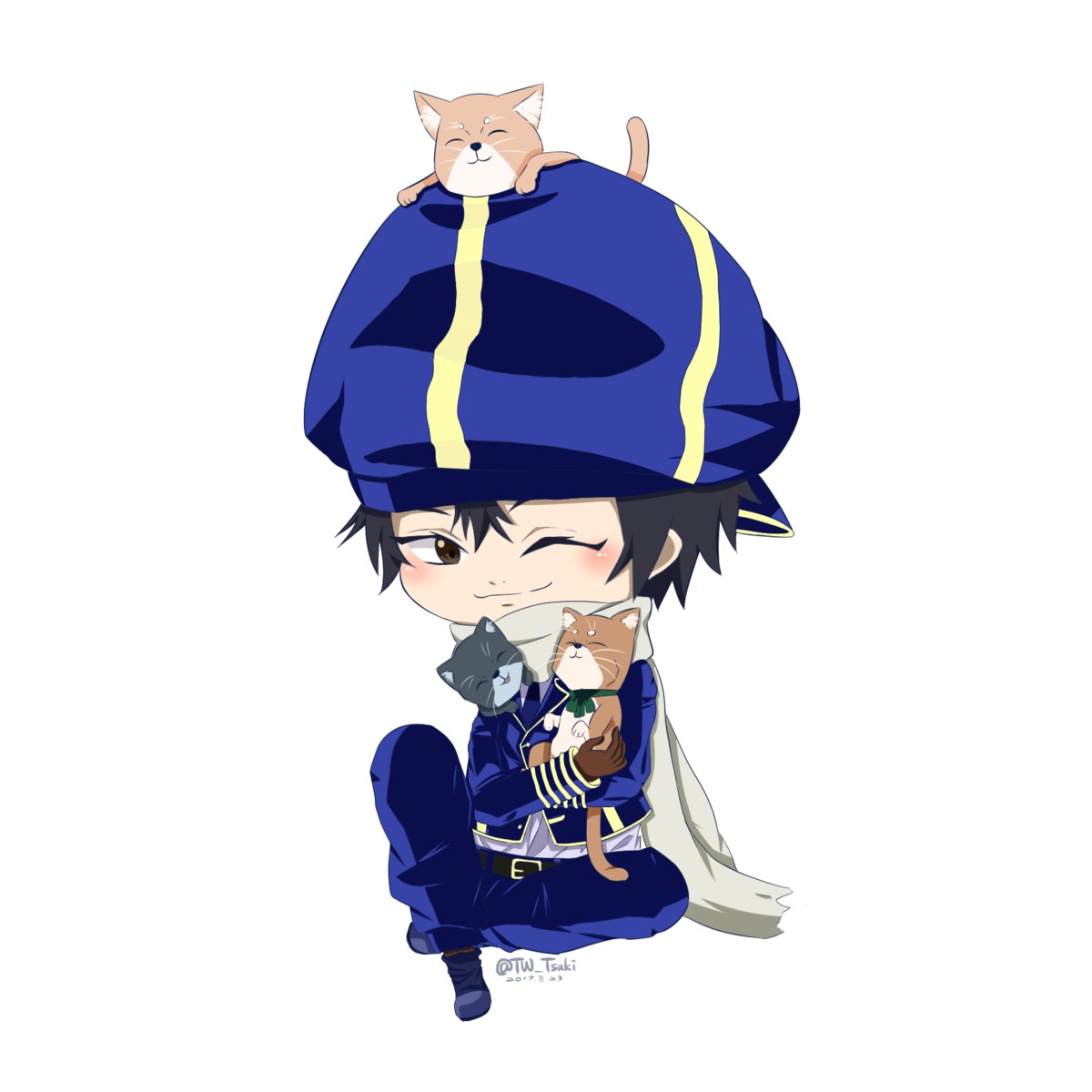 chibi neko tagme tegami_bachi uniform zazie_winters