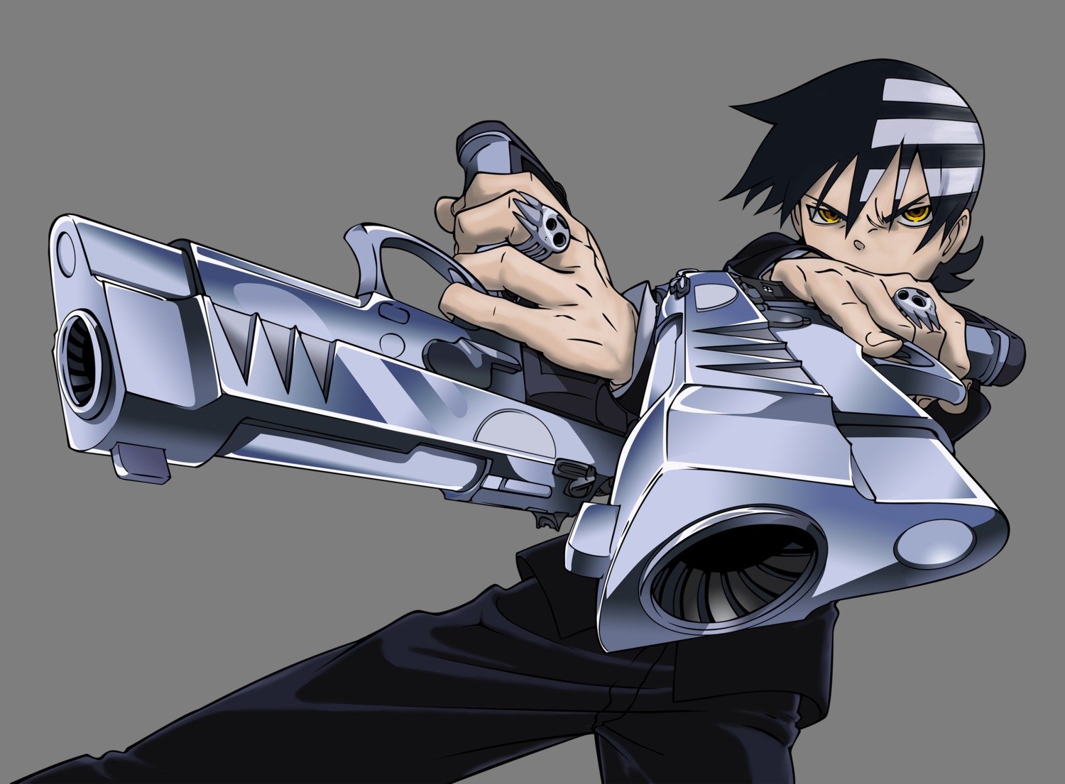 death_the_kid gun male soul_eater transparent_png vector_trace