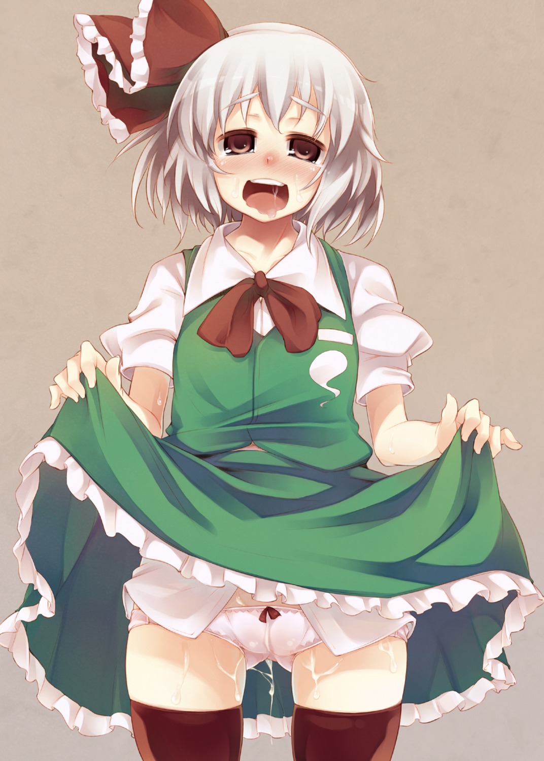 cameltoe cum konpaku_youmu loli pantsu skirt_lift soine thighhighs touhou