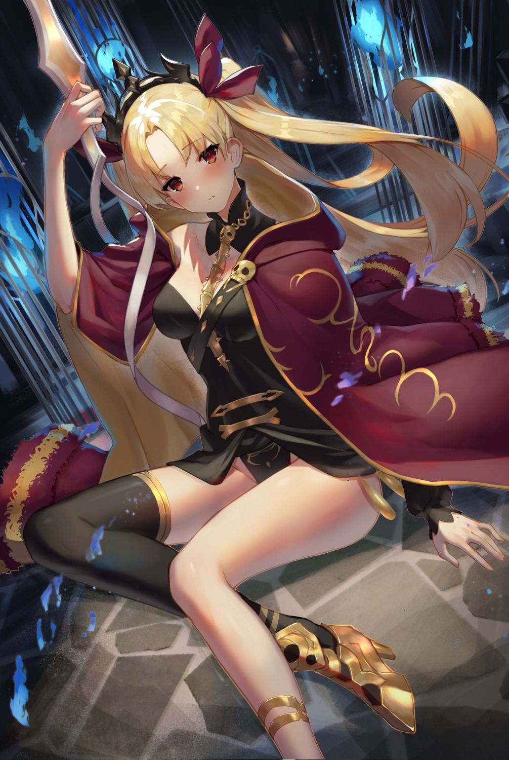 ereshkigal_(fate/grand_order) fate/grand_order heels pantsu scottie thighhighs weapon