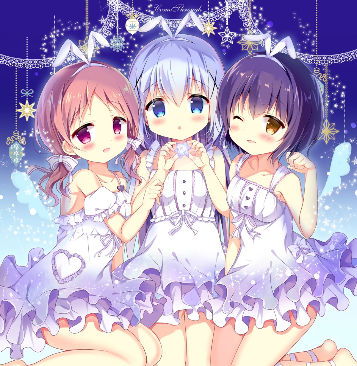 azumi_kazuki dress gochuumon_wa_usagi_desu_ka? jouga_maya kafuu_chino natsu_megumi