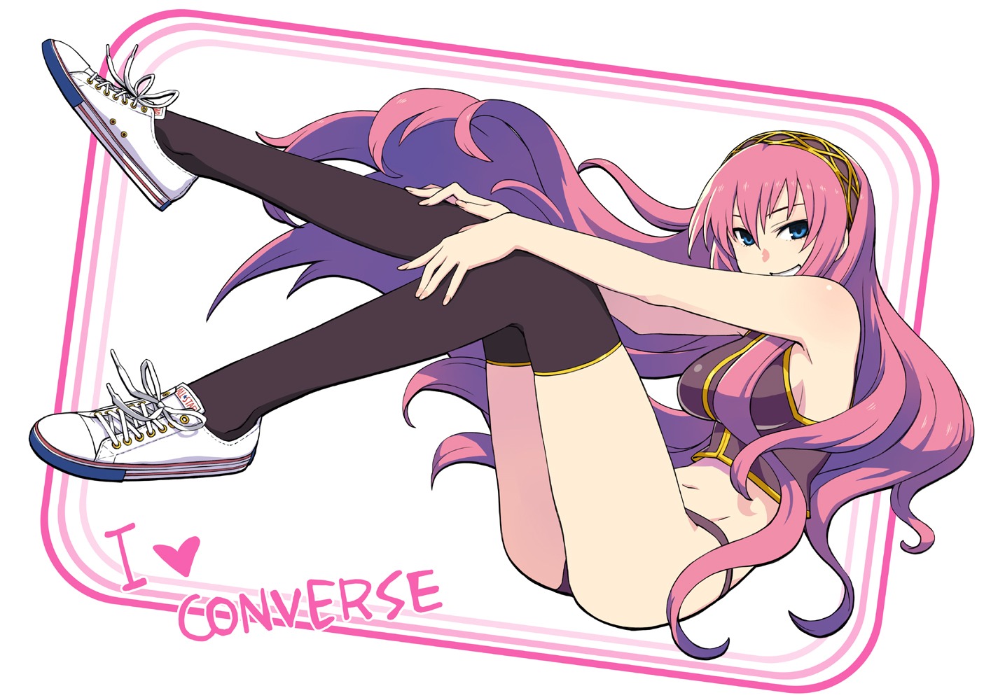 chan×co megurine_luka thighhighs vocaloid