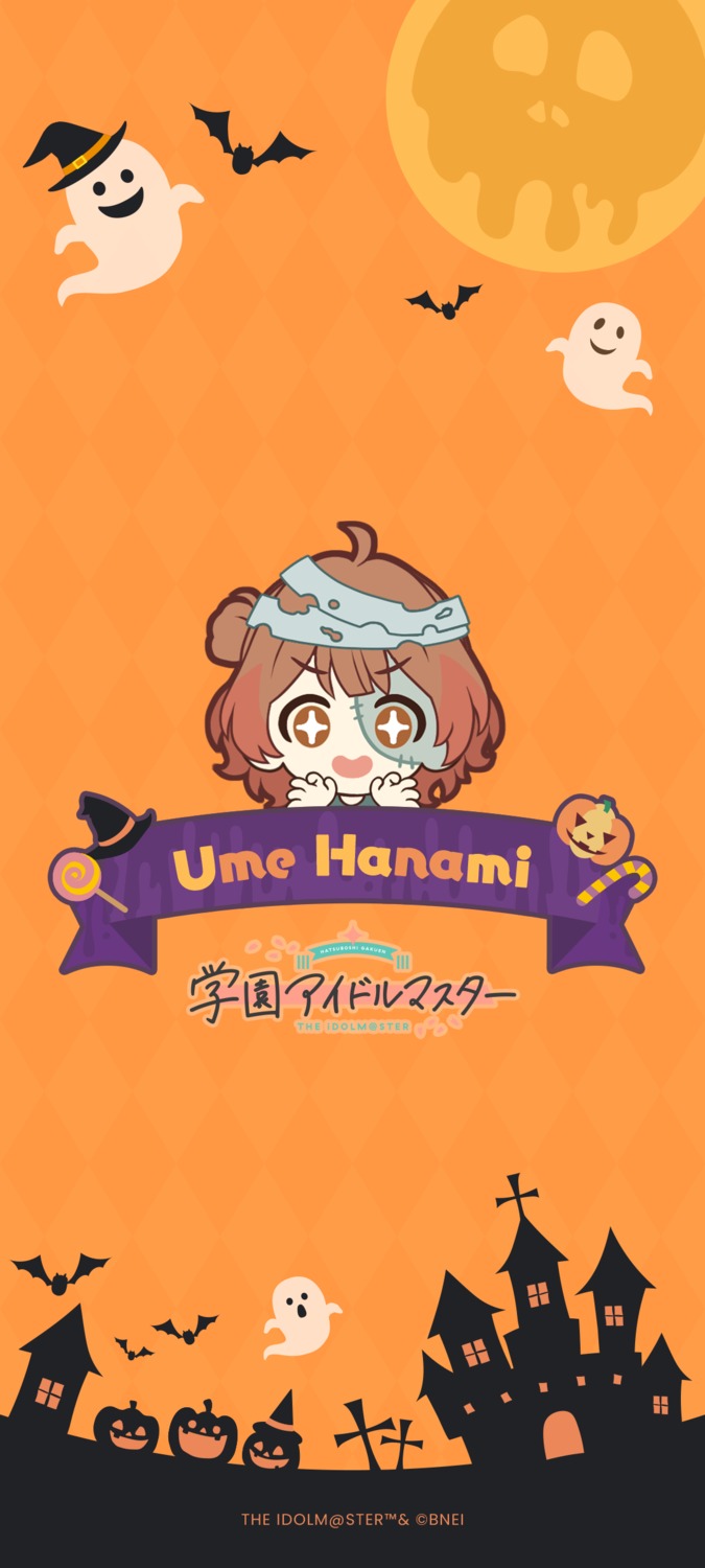 bandages bandai_namco chibi gakuen_idolm@ster halloween hanami_ume tagme the_idolm@ster