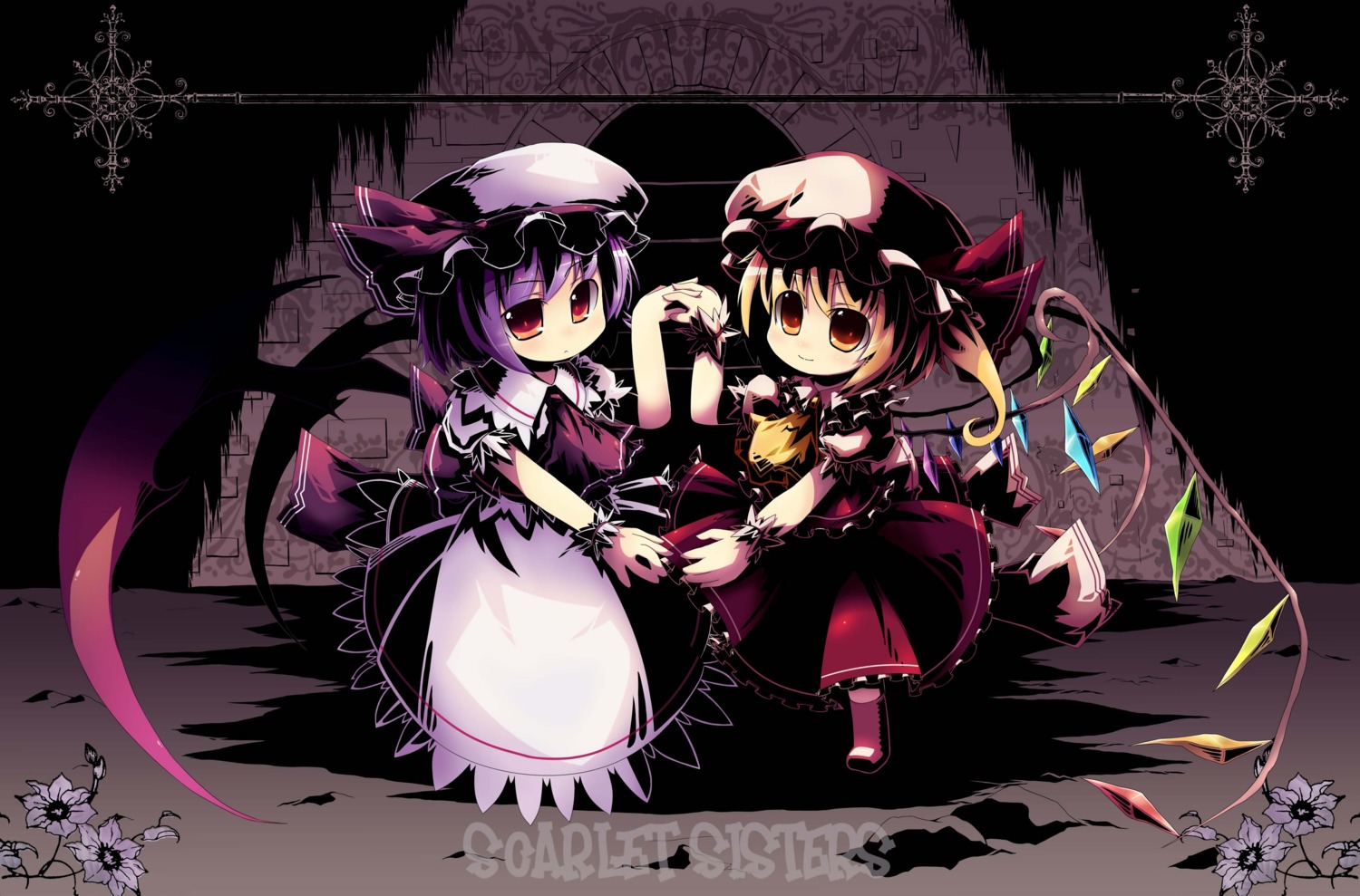 flandre_scarlet hebereke_black remilia_scarlet touhou