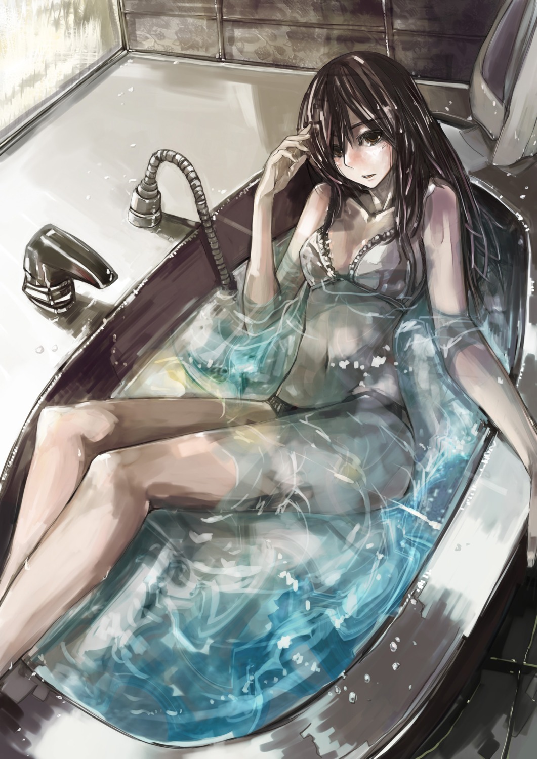 bathing bra danann lingerie pantsu wet wet_clothes