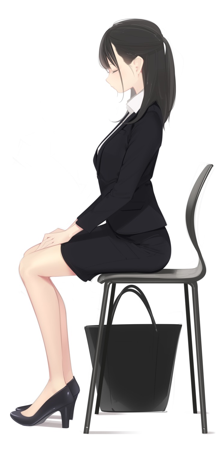 ama_mitsuki business_suit heels