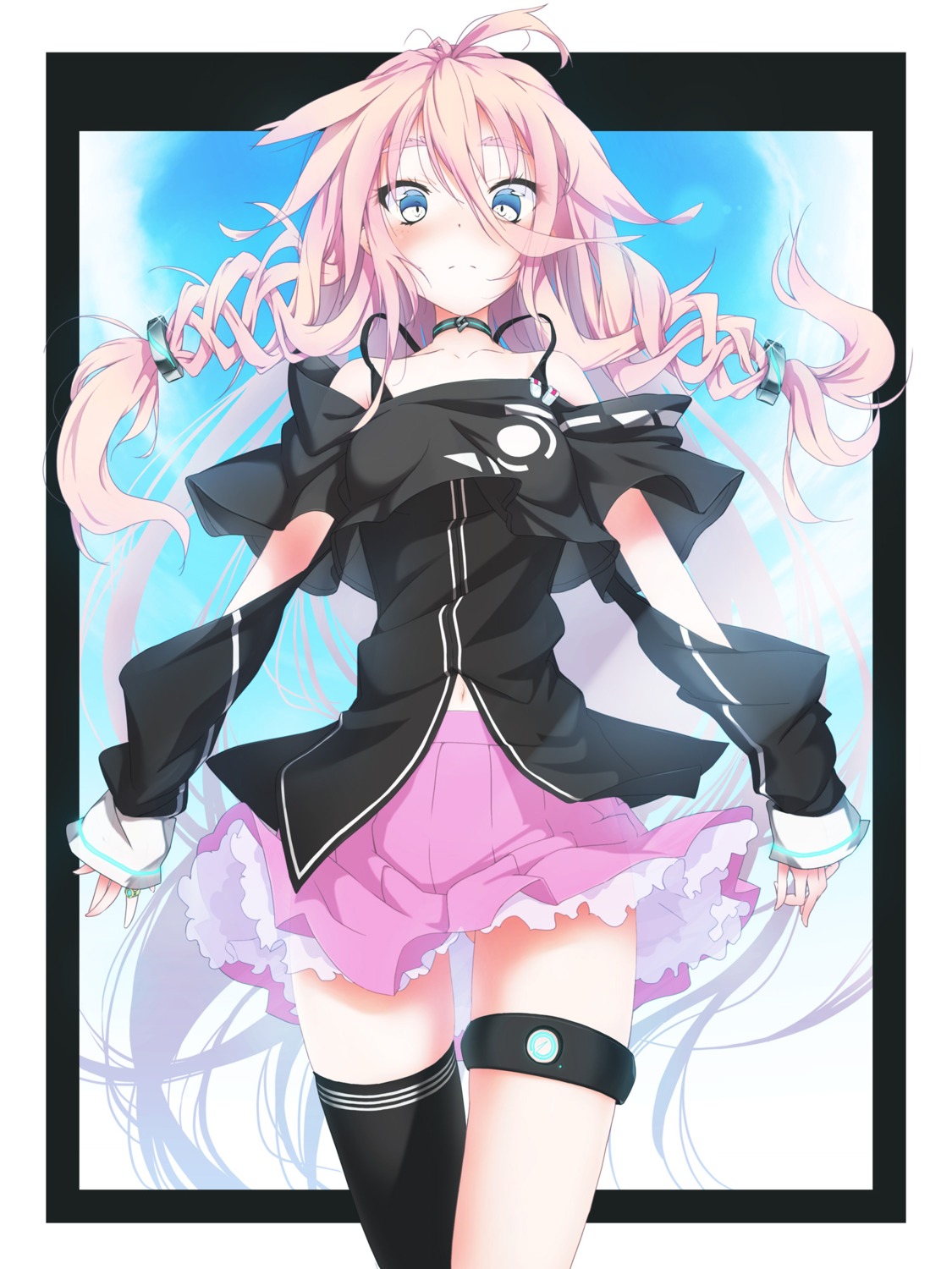 garter ia_(vocaloid) shirutsu thighhighs vocaloid