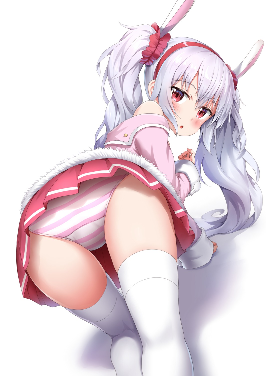 animal_ears ass azur_lane bunny_ears laffey_(azur_lane) nedia_r pantsu shimapan thighhighs