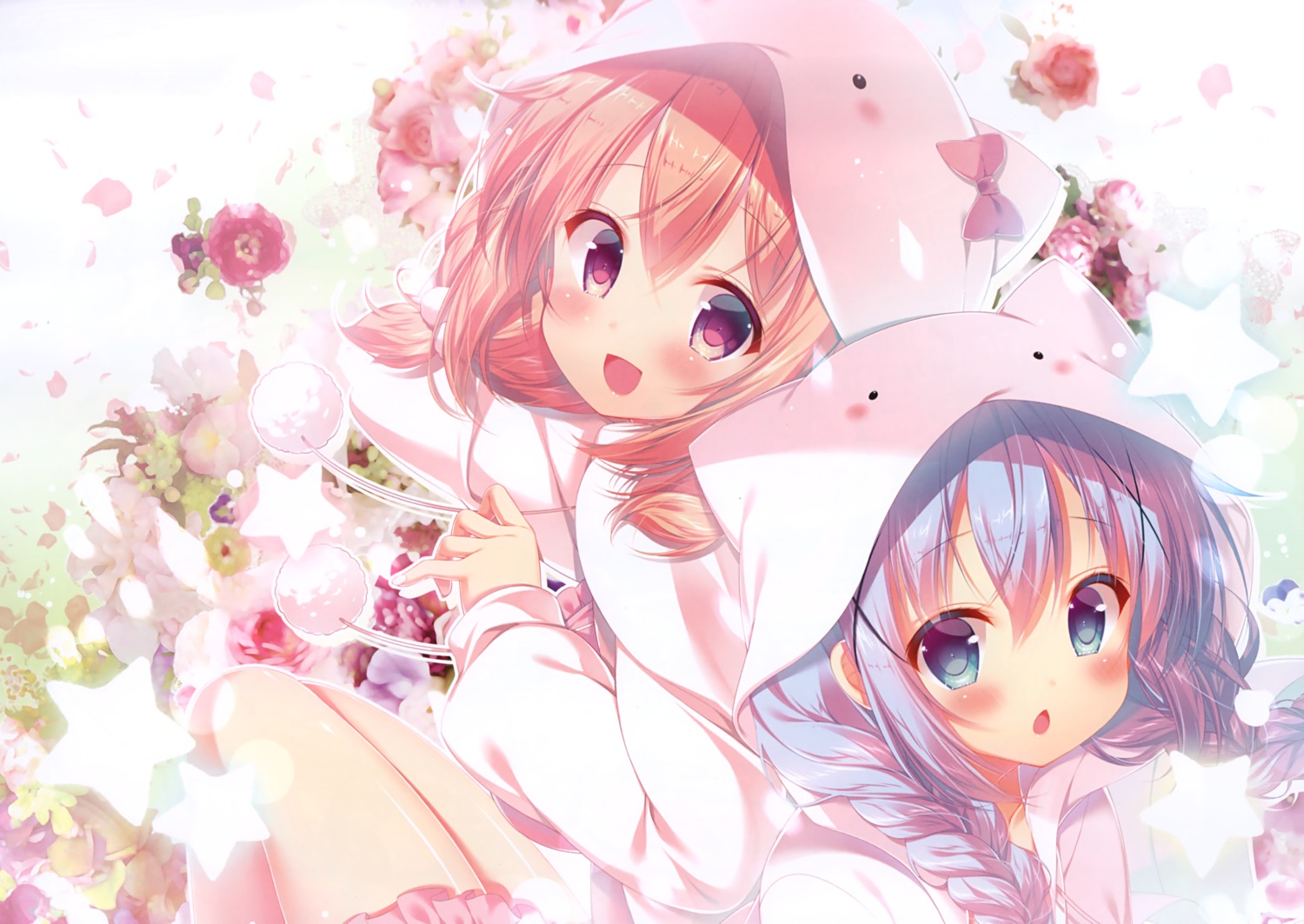 gochuumon_wa_usagi_desu_ka? hoto_cocoa kafuu_chino mitsumomo_mamu